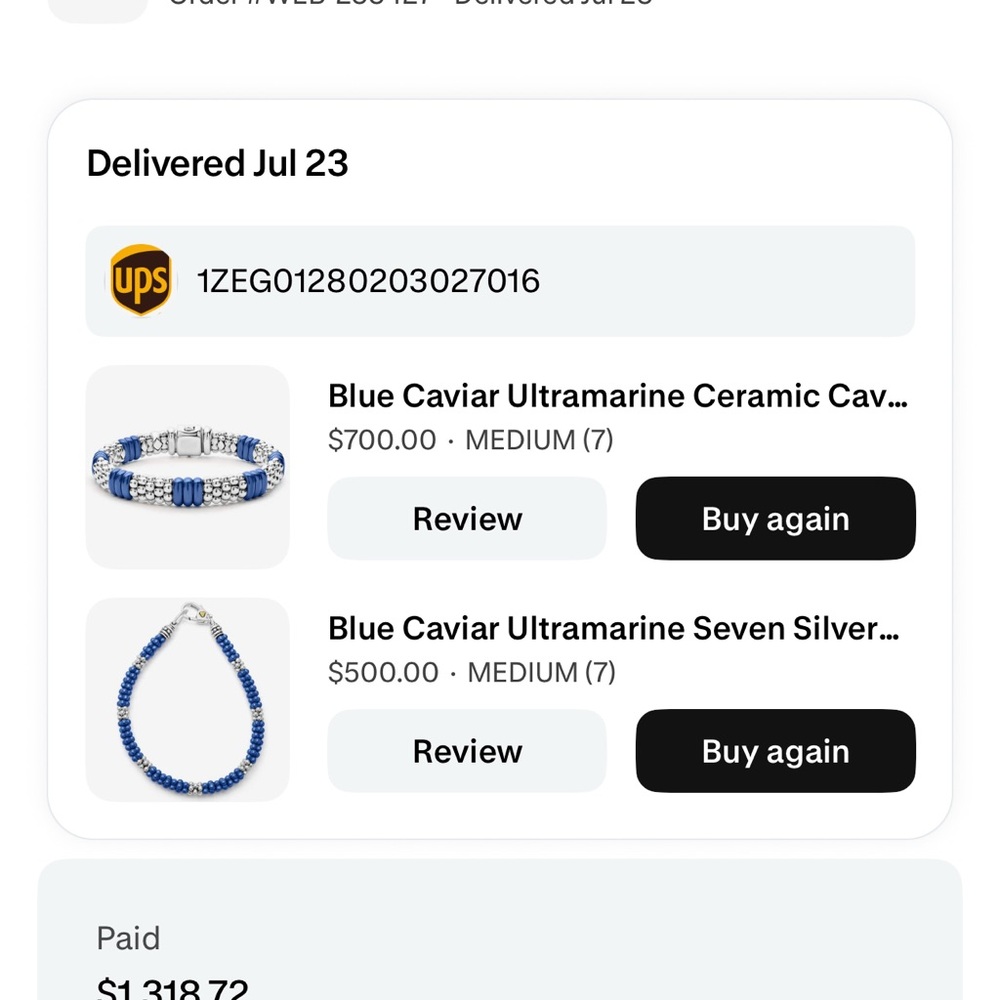 LAGOS Ultramarine and Silver Beaded Bracelets
